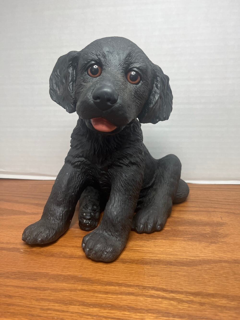 Artline Black Labrador Puppy Dog Rubber Figurine Sitting 1995 Vintage